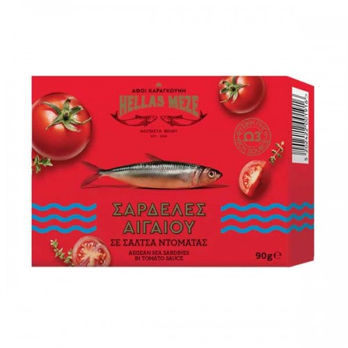 Сардини от Егейско море в доматен сос 'Hellas Meze', 90 г